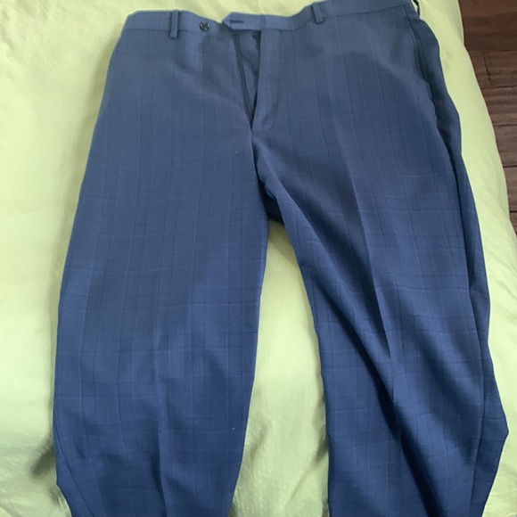 Mens 2-piece 2-button Blue Glen Check Suit - Picture 2 of 2